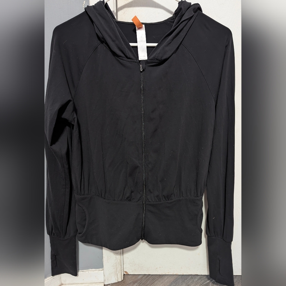 Lucy Black Zip-Up Hooded Sweatshirt